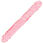 12 Inch Doc Johnson Crystal Jellies Jr. Double Dildo Dong Pink