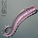 Pink Tentacle Dildo Crystal  Glass Rod Anal Spot Dong Glass Dildos