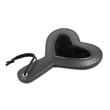 Black Red Heart Leather Spanking Paddle Impact Toy Whip Play Bdsm Fetish