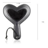 Black Red Heart Leather Spanking Paddle Impact Toy Whip Play Bdsm Fetish