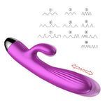 Purple Rabbit Vibrator 10 Modes Waterproof Usb Rechargeable Sex Toy