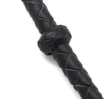Black Microfiber Leather Braided Whip Spanking Play Bdsm Impact Toy Fetish