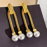 Earrings Veile Studios Medieval Golden Chain Fashionable Metal High End Tassel