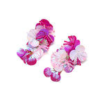 Earrings Veile Studios Exaggerated Handmade Rice Bead Flower For Women In Mixed Materials