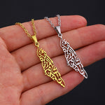 Veile Studios Stainless Steel Israel And Palestine Map Necklace Gender Universal Pendant Necklaces & Pendants