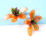 Earrings Veile Studios Acrylic Flower Retro Beach Style Trendy Womens Jewelry Accessories