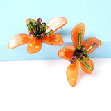 Earrings Veile Studios Acrylic Flower Retro Beach Style Trendy Womens Jewelry Accessories