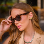Veile Studios Stainless Steel Striped Hollow Minimalist Design High End Jewellery Earrings