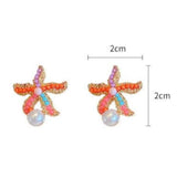 Earrings Veile Studios Title
Cute Colourful Starfish Pearl Simple For Casual And Formal Use