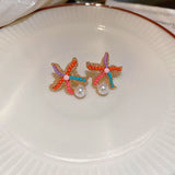 Earrings Veile Studios Title
Cute Colourful Starfish Pearl Simple For Casual And Formal Use