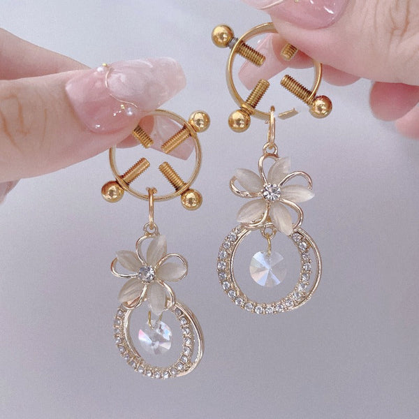 Diamond Pearl Advanced Nipple Clamp Training Abuse Toy Female Male Unisex Nipple & Clitoral Toys