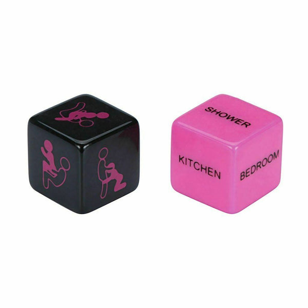 2Pcs  Adult Games Black And Pink Dice Sex Games