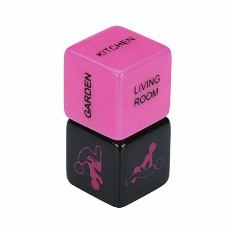 2Pcs Sexy Adult Games Black And Pink Dice