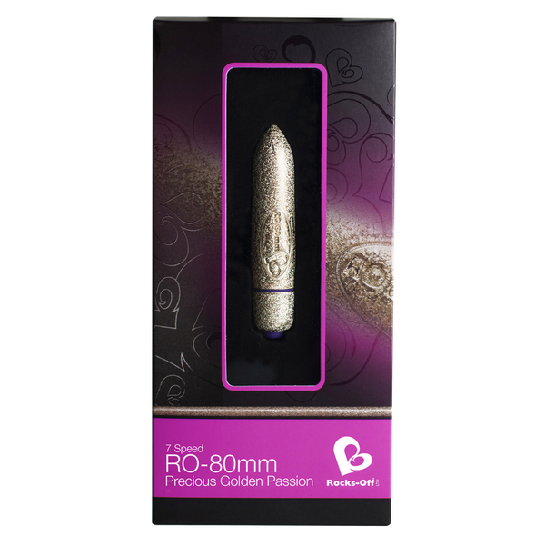 Ro 80Mm 7 Speed Precious Rose Gold Vibrating Bullet Bullets