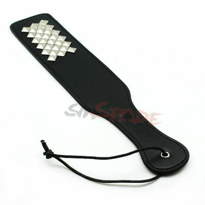 Faux Leather Paddle With Studs  Impact Play Toys Couples Spanking Fetish Paddles