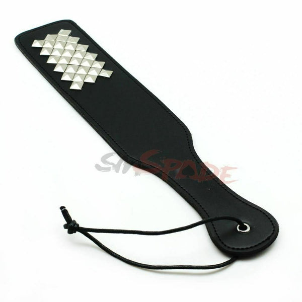 Faux Leather Paddle With Studs  Impact Play Toys Couples Spanking Fetish Paddles