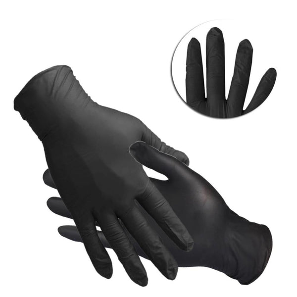 Spanking Gloves Black Nitrile Latex 10 Pack Fetish  Sensation Play