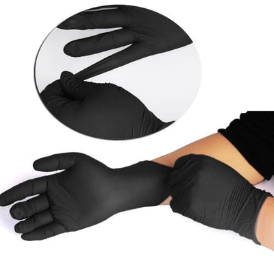 Spanking Gloves Black Nitrile Latex 10 Pack Fetish  Sensation Play