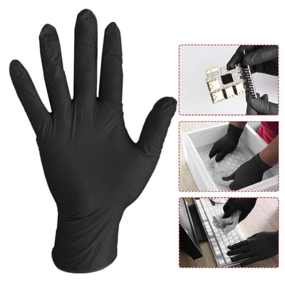 Spanking Gloves Black Nitrile Latex 10 Pack Fetish  Sensation Play