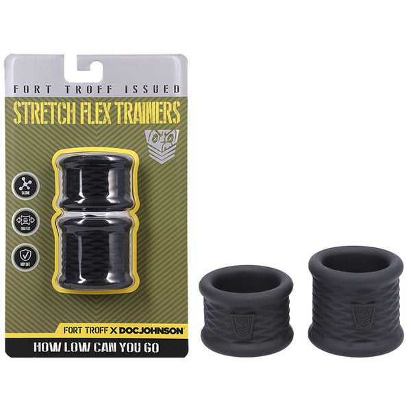 Fort Troff Stretch Flex Trainers Black Ball Stretchers Set Of 2  & Ball Toys