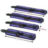 Purple Satin Restraints Set Ankle Wrist Cuffs Blindfold Bdsm Toy Kit