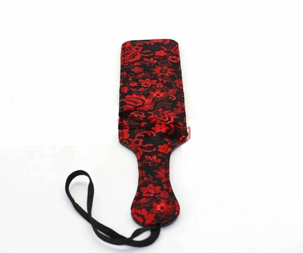 Red Black Floral  Spanking Paddle  Impact Play Toy Paddles
