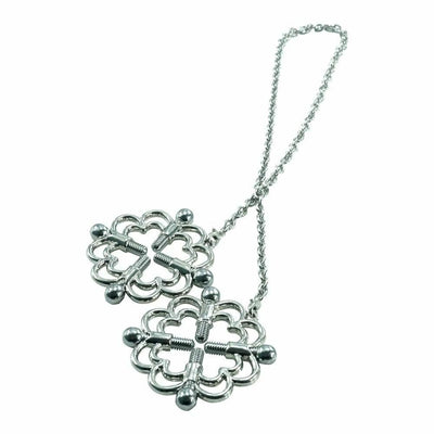 Stainless Steel Clover Nipple Clamps Torture Play   Restraints Nipple & Clitoral Toys