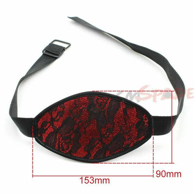 Red Black Lace Mask Silicone Ball Gag Mouth  Restraints Kink  Fetish Gags