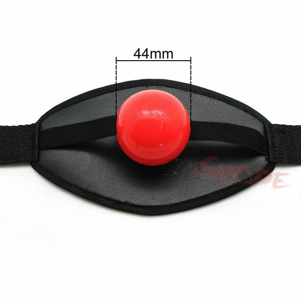 Red Black Lace Mask Silicone Ball Gag Mouth  Restraints Kink  Fetish Gags