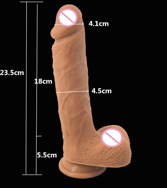 23Cm Silicone Realistic Dildo Butt Plug Anal Pink Realistic Dildos
