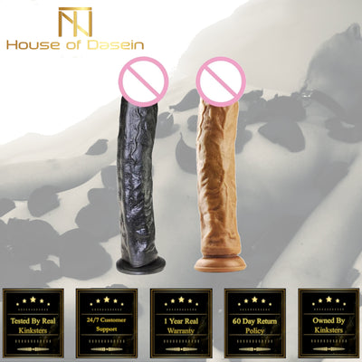 11.4 Inch Realistic  Super Huge Big Dildo With Suction Cup Black Flesh  Realistic Dildos