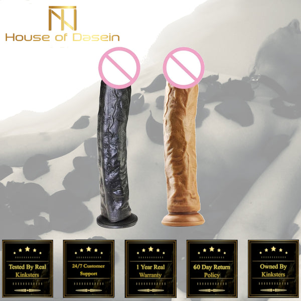 11.4 Inch Realistic  Super Huge Big Dildo With Suction Cup Black Flesh  Realistic Dildos