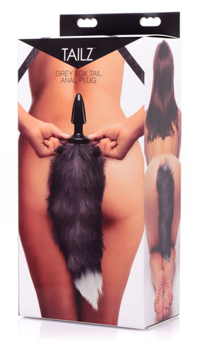 Fox Tail Anal Plug Grey Butt Plug Tails