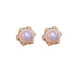 Earrings Veile Studios Small And Exquisite Retro Macbeth Pearl Zircon Made From Copper