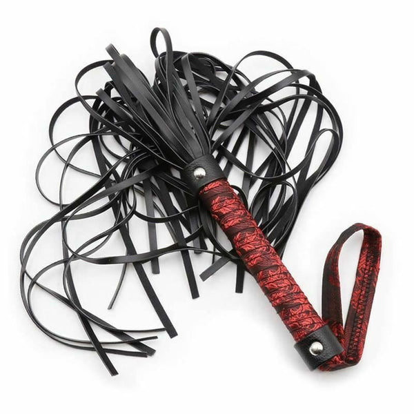 Beginners Black Flogger Slap Tickle  Sex Whip Impact Play Fetish Floggers