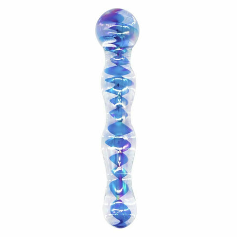 Crystal Glass Dildo Long Butt Plug Waterproof Colourful Anal Beads