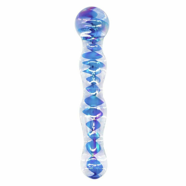 Crystal Glass Dildo Long Butt Plug Waterproof Colourful Anal Beads Non Vibrating Butt Plugs