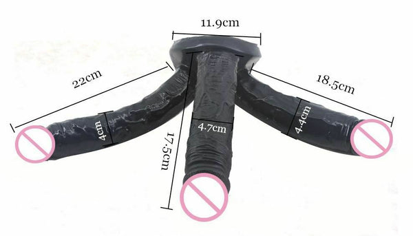 Big Black Three Dildo Dong Triple Penetration Realistic  Unique Realistic Dildos