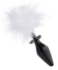 White Fluffer Bunny Tail Glass Anal Plug Butt Plug Tails