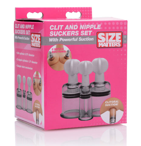 Clit And Nipple Suckers Set Nipple & Clitoral Toys