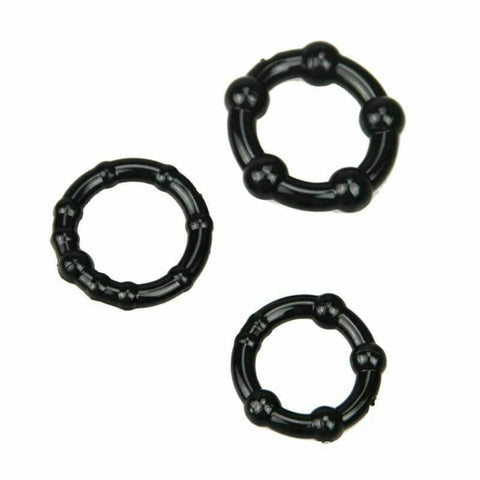 Black Silicone Stretchy  Enhancer Men Couples  Rings