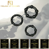 Black Silicone Stretchy Cock Rings Penis Enhancer Men Couples
