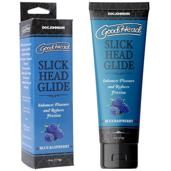 Goodhead Slick Head Glide Blue Raspberry Flavoured Lubricant 120 Ml Tube Lubricants