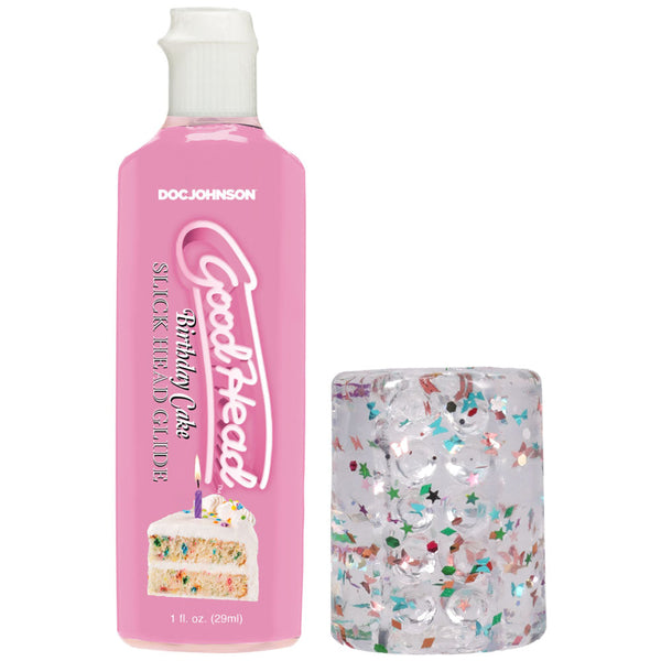 Goodhead Birthday Blowjob Kit Cake Glide With Helping Head Stroker Lubricants