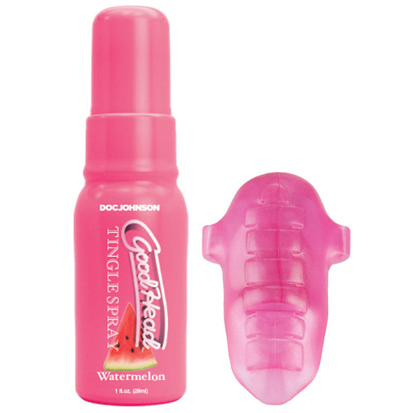 Goodhead  Pleasure Party Kit Watermelon Tingle Spray And Vibrating Tongue Ring Lubricants