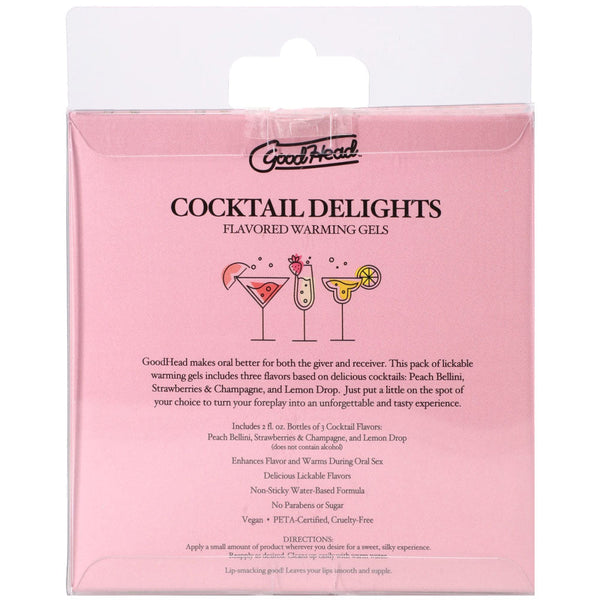 Goodhead tail Delights Flavoured Warming Oral Sex Gels 59 Ml Bottles Set Of 3 Lubricants
