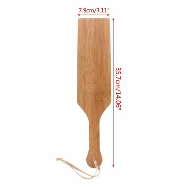 Big 35.7Cm Natural Bamboo Wood Paddle  Spanking Impact Play Fetish Paddles