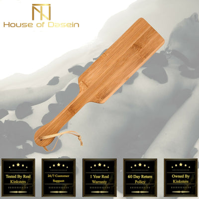 Big 35.7Cm Natural Bamboo Wood Paddle  Spanking Impact Play Fetish Paddles
