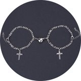 Veile Studios Heart Shape Lock Suction Couple Combination Bracelet Fashion Jewellery Bracelets