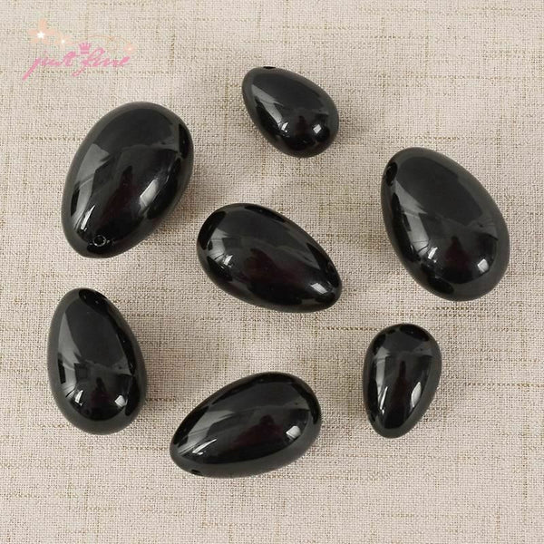 3 / Set Natural Black Obsidian Yoni Egg Kegel Exercise Massage Balls Kegel Exercisers